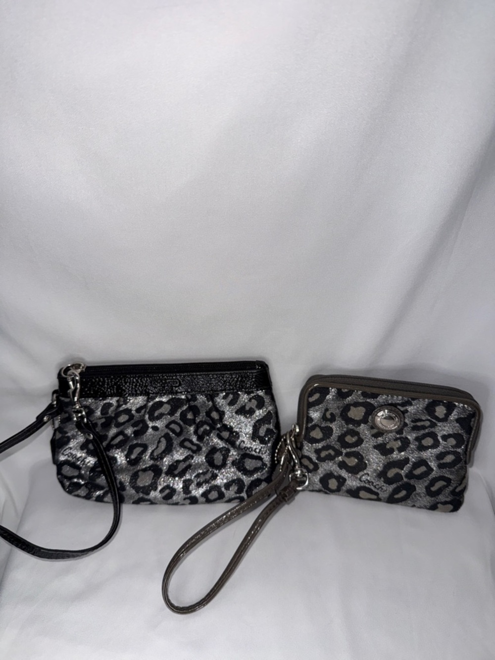 Coach Madison Ocelot Print Wristlet & Wallet Set EUC